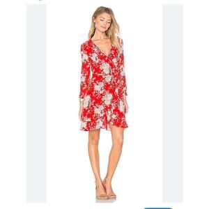 Wyldr Wicked Games Red Wrap Dress SZ SMALL